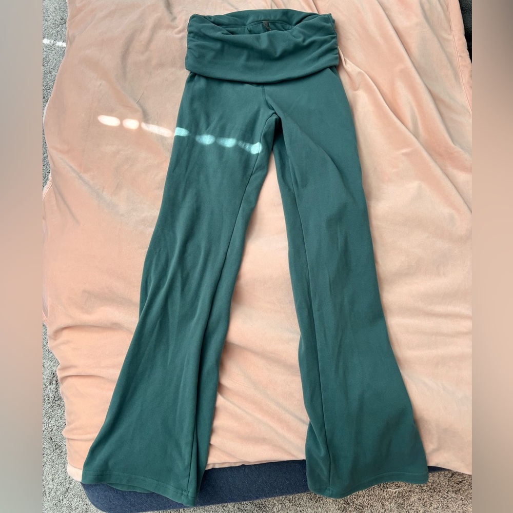 Free People Green Flared Leggings
